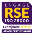 Engagé RSE ISO 26000 - Certification AFNOR Exemplaire 3 étoiles