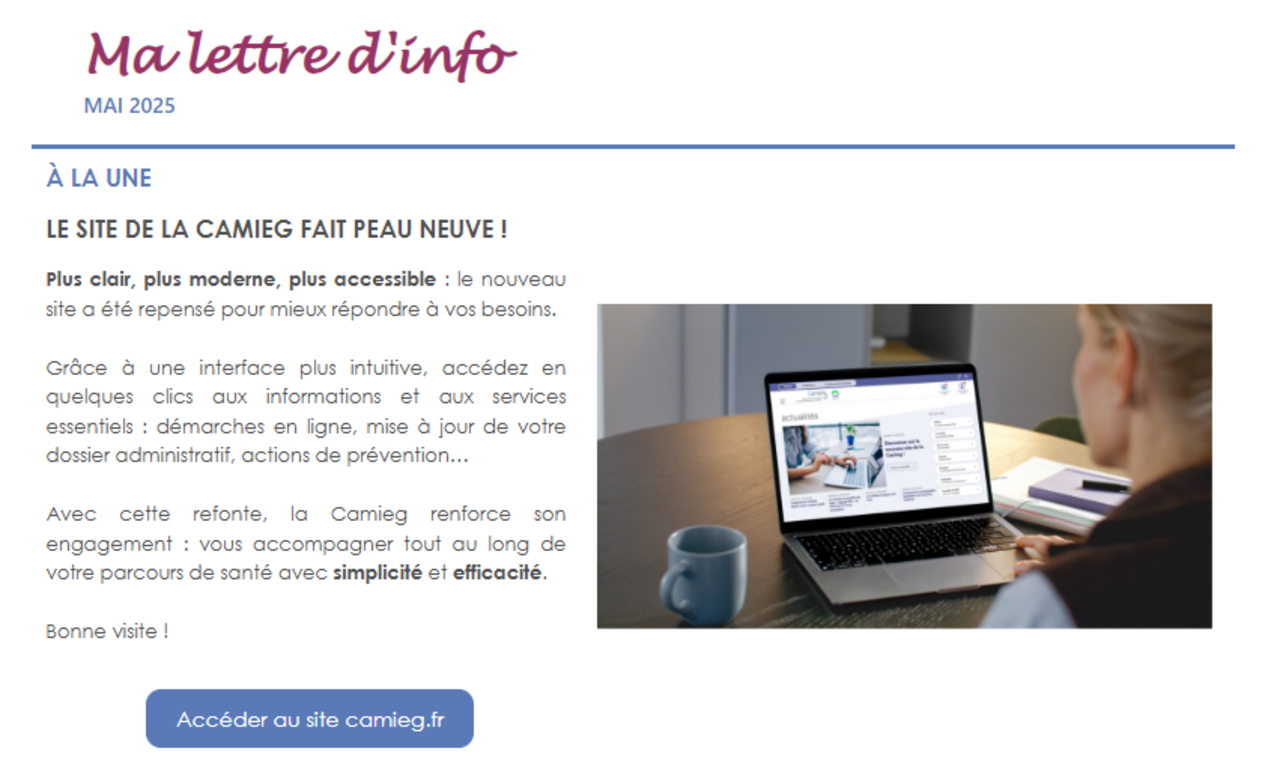 Newsletter Ma lettre d'info mai 2025